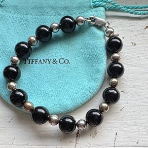Tiffany & Co. Onyx and Sterling Silver Bracelet